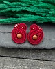 kolczyki soutache Kolczyki sutasz bordowe sztyfty Largo z piaskiem pustyni małe lekkie 2