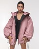 kurtki damskie Kurtka bomber hoodie oversize dusty pink 4