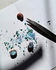 wisiory Minimalistyczny wisiorek z pestki baobabu z turkusem 5