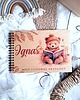 notatniki i albumy ALBUM NA ZDJĘCIA miś z książką,personalizowany, prezent na Roczek, Chrzest 1