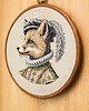 Ozdoby na ścianę Sir Foxley,  haft w oprawie 20 cm 2