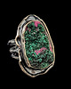 pierścionki srebrne Pierścionek Malachit włóknisty z kobaltokalcytem 1
