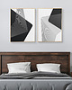 plakaty Czarno-białe plakaty geometryczne, minimalistyczne, do salonu, sypialni. 1