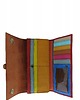 portfele damskie Portfel damski skórzany ze skrawków kolorowy przegródki na karty OLIVKA 2