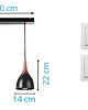 lampy wiszące Lampa Spyder Pająk Potrójny Metal Loft LED 2