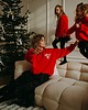 bluza bez kaptura damska Bluza oversize Santa Teddy dla mamy i taty 7