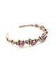 bransoletki wire wrapping Miedziana bransoleta cuff z różowym turmalinem 8