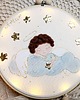 kartki, zaproszenia na chrzest Anioł Stróż na chmurce -obrazek z podświetleniem led, pamiątka dla dziecka 3