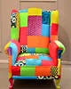 fotele Fotel uszak Patchwork Juicy Colors 1