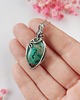 wisiory Naszyjnik Chryzokola stal chirurgiczna wisiorek handmade wirewrapping 3