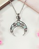 wisiory Naszyjnik Lunula Amazonit stal chirurgiczna wisiorek handmade 1