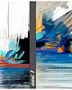 obrazy OBRAZ NA PŁÓTNIE - 147x60cm - ABSTRAKCJA HORYZONT 3
