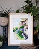 obrazy Obraz  akwarela Groznjan  31x21 cm 1