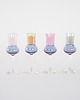 szklanki i kieliszki Zestaw pastelowych kieliszków, włoski design, lata 70, produkcja: Włochy 1