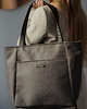torby na ramię Torba Shopper z tłoczonego nubuku tapicerskiego w kolorze stalowym 6