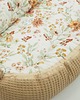 akcesoria do łóżeczek Kokon Niemowlęcy Vintage Flowers Waffel Beżowy 1