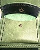 portfele męskie Czarno-zielony portfel ze skóry na bilon  ręcznie uszyty. 2