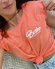 t-shirt damskie Koralowa koszulka  boska 2