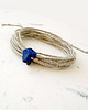 bransoletki na sznurku Na Zamówienie NATURE Len i lapis lazuli 2