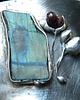 bransoletki wire wrapping Roślinki przy skale   - BRANSOLETA MANKIET - CUFF 1