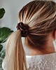 gumki do włosów Gumka jedwabna, scrunchie, gumka do włosów czekoladowy sen MINI 1