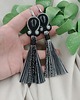 kolczyki soutache Kolczyki czarne z onyksami chwosty, sutasz szare 1