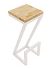 stołki Hoker barowy loftowy do kuchni lub restauracji drewno dąb stal, handmade 3
