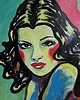 obrazy Obraz  ręcznie malowany do salonu gilda rita hayworth 3
