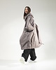 płaszcze damskie Ocieplany Płaszcz longline hoodie oversize stone 5