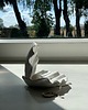 pojemniki na biżuterię Ceramiczna Muszla Muszelka Skarbiec z Perłą na Biżuterię Biały Mat 1