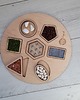 puzzle dla dzieci Sensoryczny sorter kształtów Drewniana układanka (7 wypełnień) 1