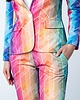 spodnie dresowe damskie Spodnie damskie Vibrant Rainbow proste wielokolorowe z dresówki 2