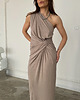 sukienki midi damskie Sukienka Linea taupe 8