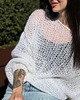 swetry damskie  Cienki sweter z moheru, delikatny sweter, lekki sweter oversize 2
