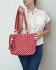 torby na ramię Makramowa torba shopper w czerwieni i różu 1