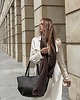 torby na ramię SHOPPER GINA M ciemny brąz szewro GOLD 1