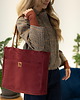 torby na ramię Torba NA LAPTOP Shopper w kolorze bordowym z nubuku tapicerskiego 2