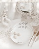 talerze, miski Biały talerz porcelanowy deserowo-śniadaniowy z personalizacją 20 cm - motyw 2