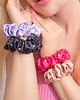 akcesoria dla niej CRYSTALLOVE Gumka do włosów z jedwabiu z kryształkami - black 4