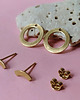 kolczyki pozłacane Kolczyki DOUBLE RINGS, srebro 925 pokryte 24K złotem 1