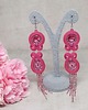 kolczyki soutache Różowe kolczyki sutasz - kolekcja Glamour 4