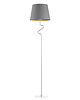 lampy podłogowe Czarna lampa stojąca z abażurem ze złotym wnętrzem FOGO GOLD 7