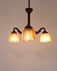 lampy wiszące Żyrandol Art Deco z brązu, lata 20. 3