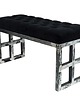 ławki Ławka Metalowa Loft Siedzisko Pikowane Czarny LPM-17 2