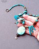 naszyjniki - inne Lato na turkusowo naszyjnik w stylu boho unikat ręcznie robiony PREZENT 6
