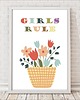 obrazy i plakaty do pokoju dziecięcego GIRLS rule 1