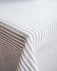 obrusy i serwetki Lniany obrus z falbanką  heavy linen GRAY STRIPES 8