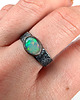 pierścionki srebrne Pierścionek Opal w srebrnej korze r. 20 5