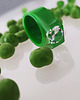 pierścionek z żywicy Zielony pierścionek z cyrkonią 3