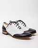 półbuty damskie Skórzane półbuty jazzówki Zapato model 246 biało-czarny 1